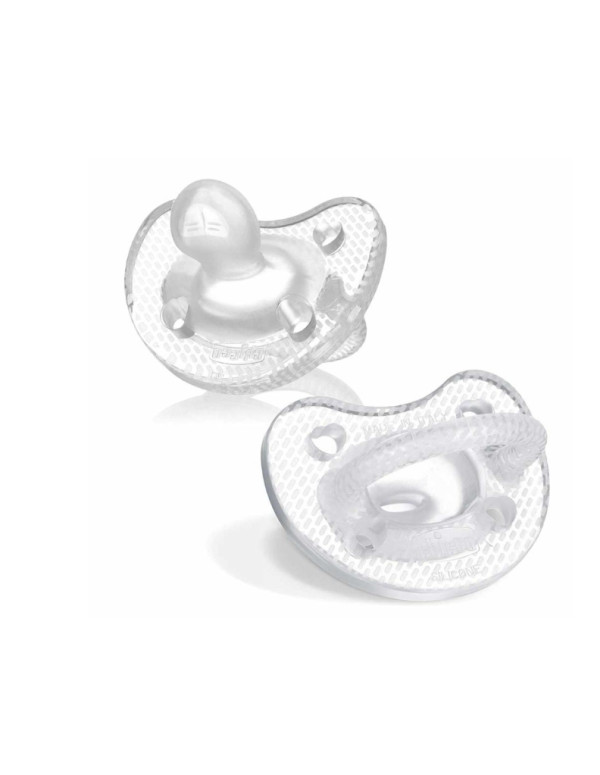 Chicco Chupeta Physio Crystal_ 2-6M (Pack Duplo)