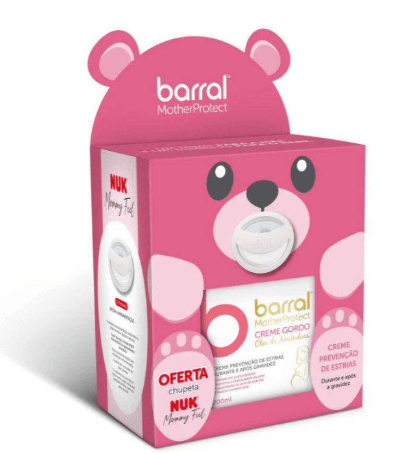 Barral Creme Gordo Oleo Amêndoa - 200ml + Oferta Nuk Chupeta Momfeel