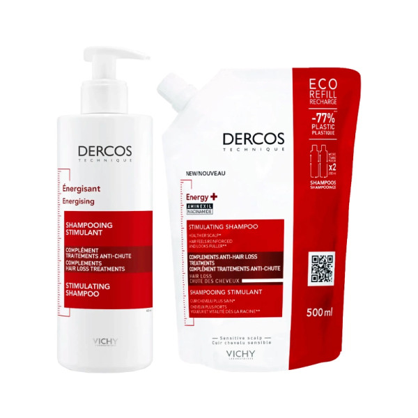 Dercos Estimulante Champô 400ml +Refill 500ml com desconto