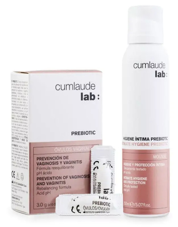 Cumlaude Prebiotic Ovulos Vaginais x 10 unid + Oferta Mousse 150ml