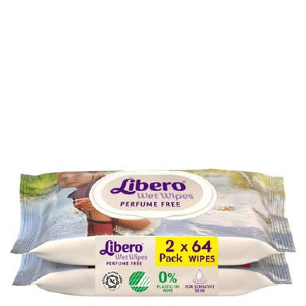 Libero Wet Wipe Toalhete Higiene Bebé (x64 unidades) Pack Duplo