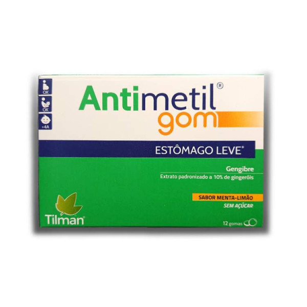 Antimetil Gom s/ Açucar Menta-Limão (x12 gomas)