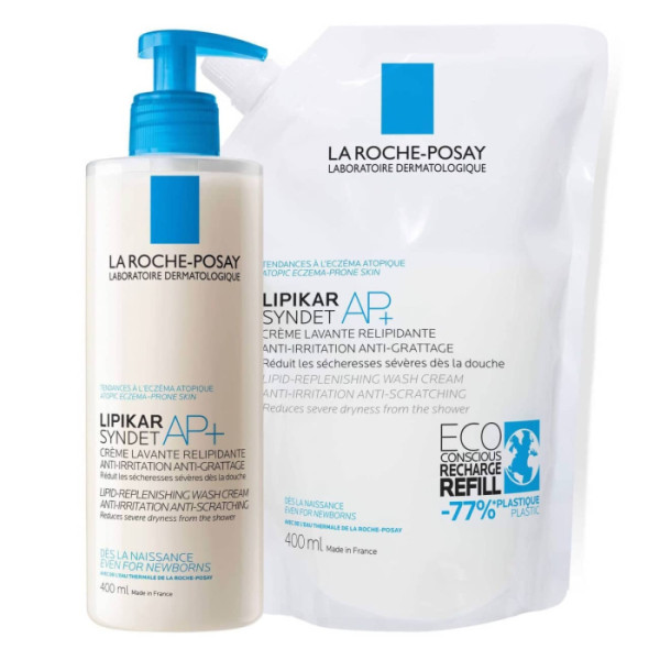 La Roche Posay Lipikar Syndet Ap(+) + Recarga  (400+400ml)