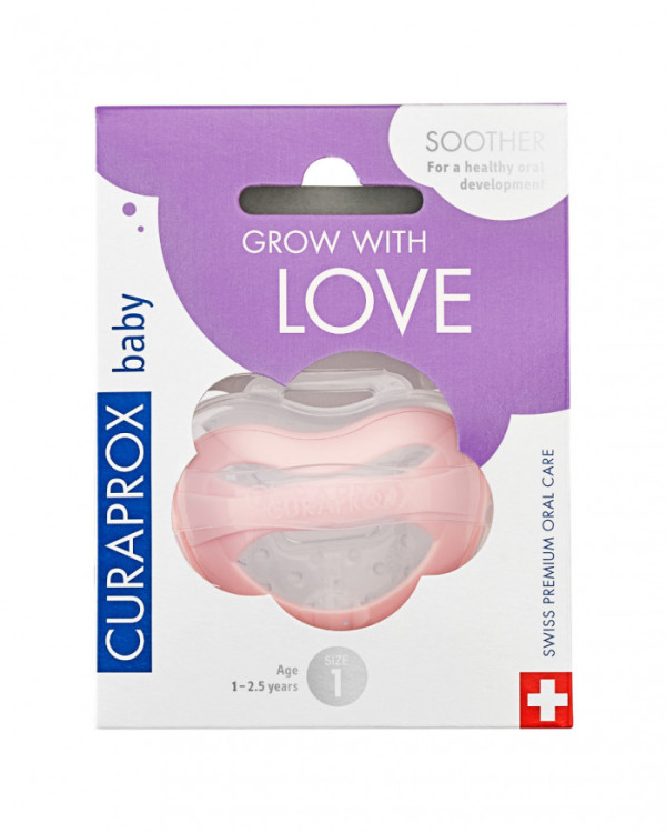 Curaprox Baby Chupeta Silicone_ Rosa_ Tam. 1