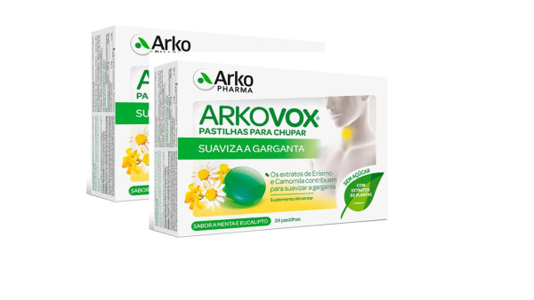 Arkovox Menta Eucalipto (x24 pastilhas) Pack Duplo