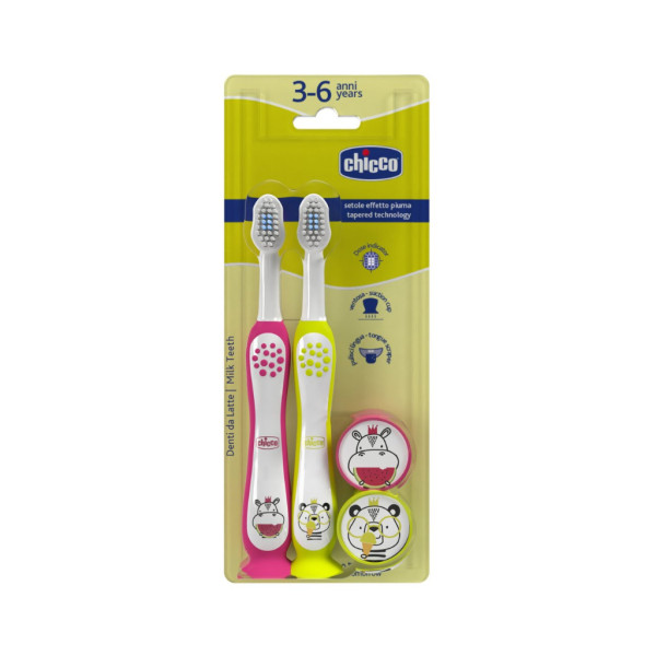 Chicco Escova Dentes Hipo _ 3-6A (Pack Duplo)