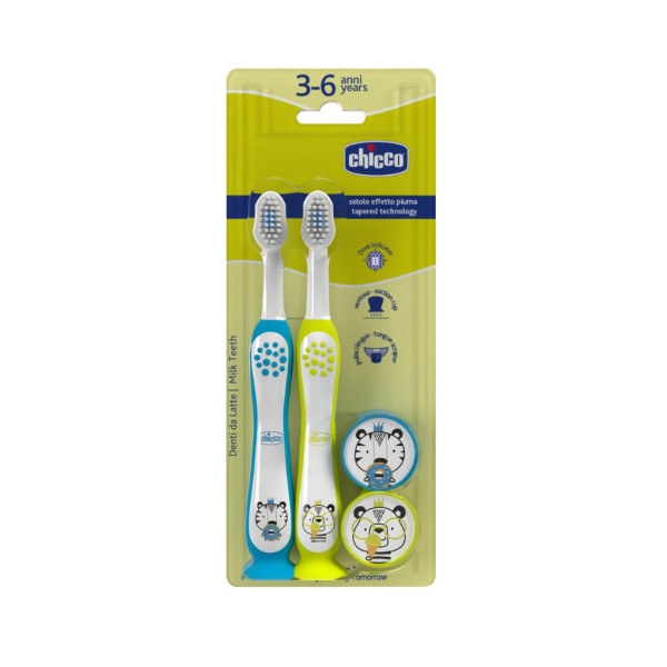 Chicco Escova Dentes Tigre_ 3-6A (Pack Duplo)