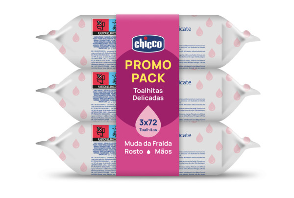 Chicco Toalhetes Delicados (x72 unidades) Pack Triplo