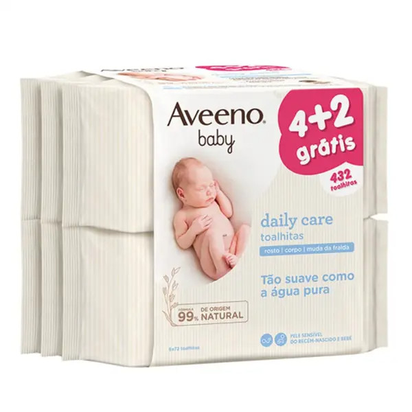 Aveeno Baby Toalhetes Limpeza (6x72 unidades)