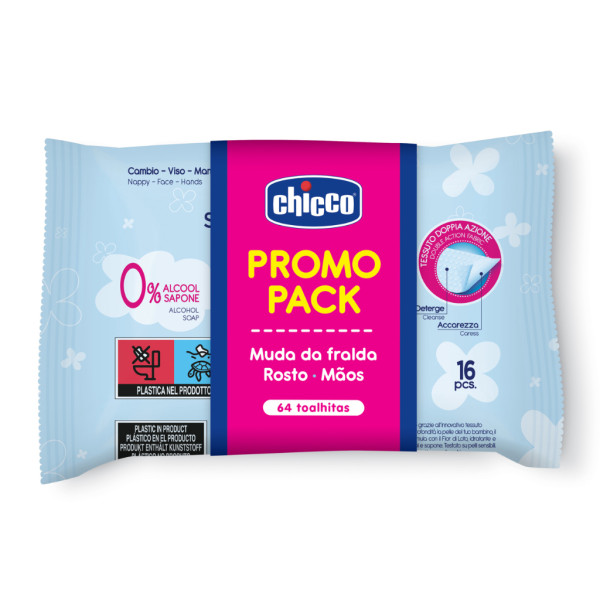 Chicco 11993000000 Toallitas Perfumadas X16x4 0M+
