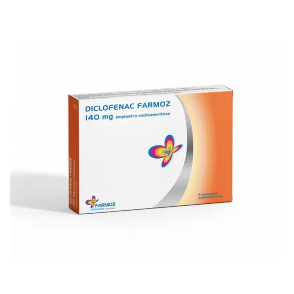 Diclofenac Farmoz , 140mg x  5 Saquetas de Emplastro Medicamentoso