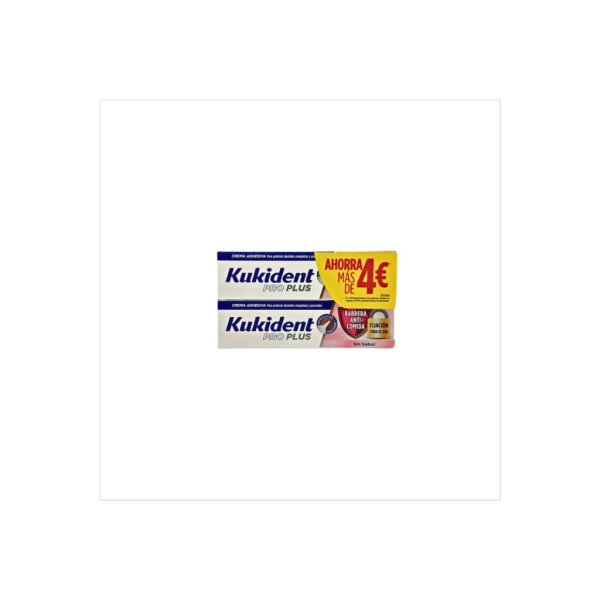 Kukident Pro Plus Barreira Anti-Comida  _s/ Sabor - 40g (Pack Duplo)