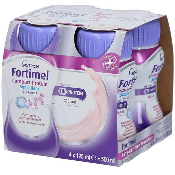 Fortimel Compact Protein_ Frutos Vermelhos - 125ml (x4 unidades)