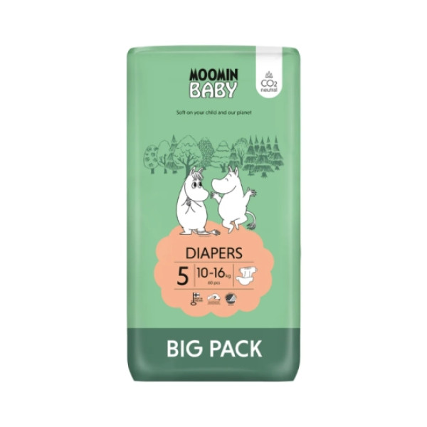 Moomin Baby Fralda _Tam.5 _10-16Kg (x60 unidades)