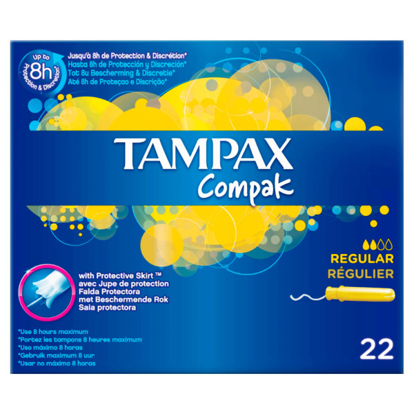 Tampax Compak Regular Tampão Aplicador (x22 unidades)