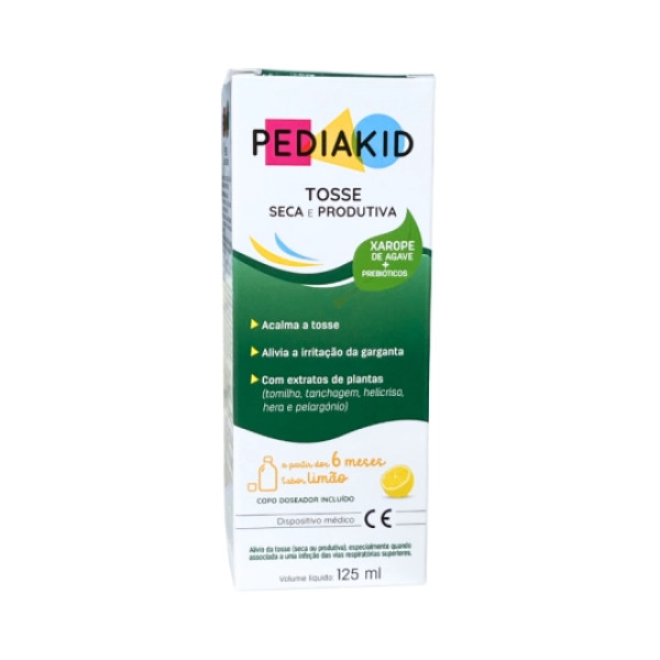 Pediakid Tosse Seca e Produtiva Xarope Limão - 125Ml Pediakid Tosse Seca e Produtiva Xarope Limão - 125Ml