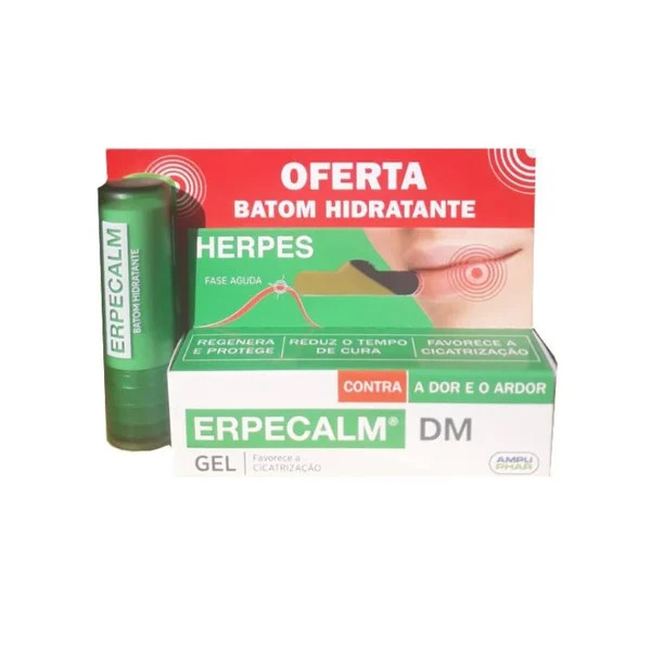 Erpecalm Dm Gel - 8ml + Oferta Batom Hidratante Erpecalm Dm Gel - 8ml + Oferta Batom Hidratante