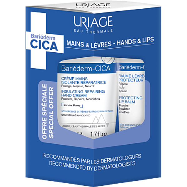 Uriage Bariederm Cica Creme Mãos + Bálsamo Labial