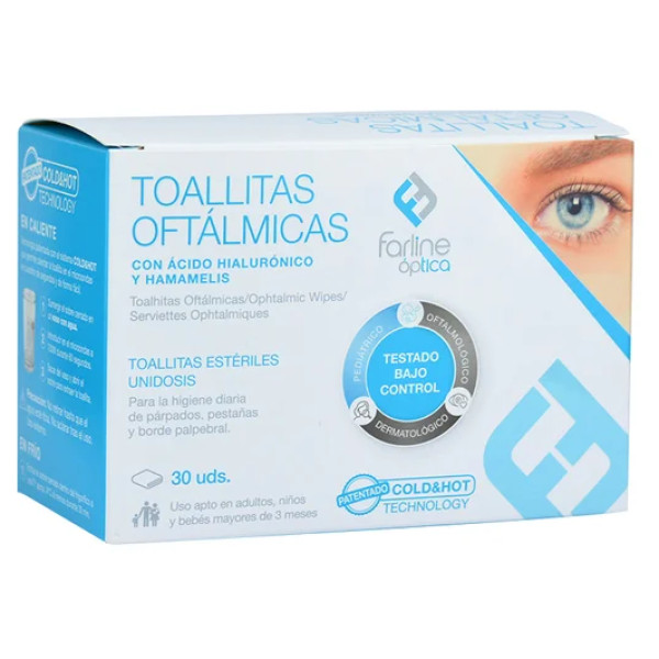 Farline Optica Toalhitas Oftalmicas Esterilizadas x 30 unidades