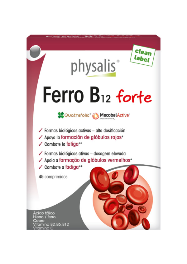 Physalis Ferro B12 Forte (45 comprimidos)