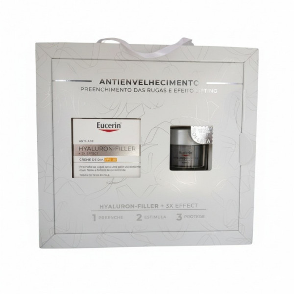 Eucerin Hyaluron-Filler 3x Effect Creme Dia SPF30 50ml + Creme Noite 20ml Eucerin Hyaluron-Filler 3x Effect Creme Dia SPF30 50ml + Creme Noite 20ml
