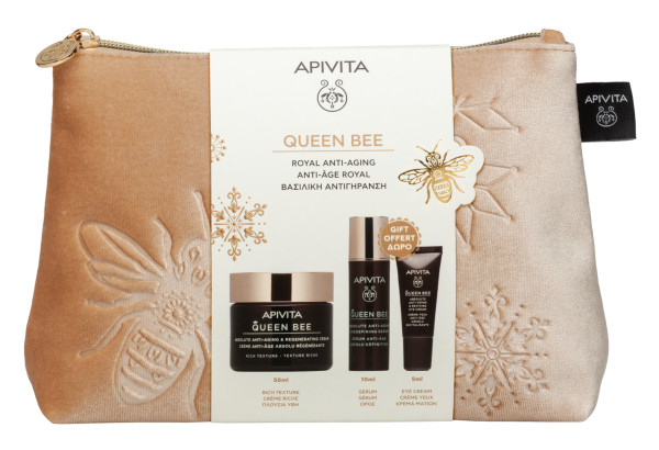 Apivita Queen Bee Creme Rico 50ml+ Oferta Serúm 10ml + Creme de olhos 5ml Apivita Queen Bee Creme Rico 50ml+ Oferta Serúm 10ml + Creme de olhos 5ml