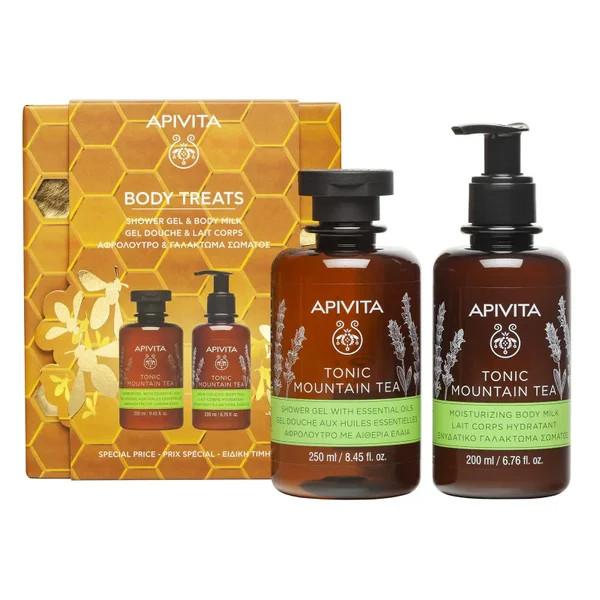Apivita Mountain Tea Gel Banho 250ml + Apivita Leite Hidratante 200ml