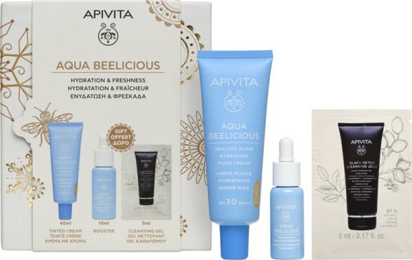 Apivita Aqua Beelicious Creme Cor Spf30 + Oferta Booster 10ml + Gel Limpeza 5ml Apivita Aqua Beelicious Creme Cor Spf30 + Oferta Booster 10ml + Gel Limpeza 5ml
