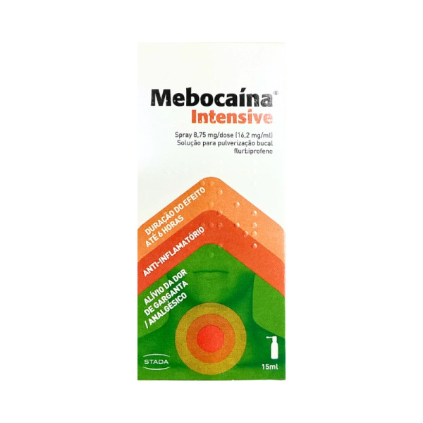 Mebocaína Intensive Spray , 16.2 mg/ml Frasco Nebulizador 15ml Solução Pulverização Bucal