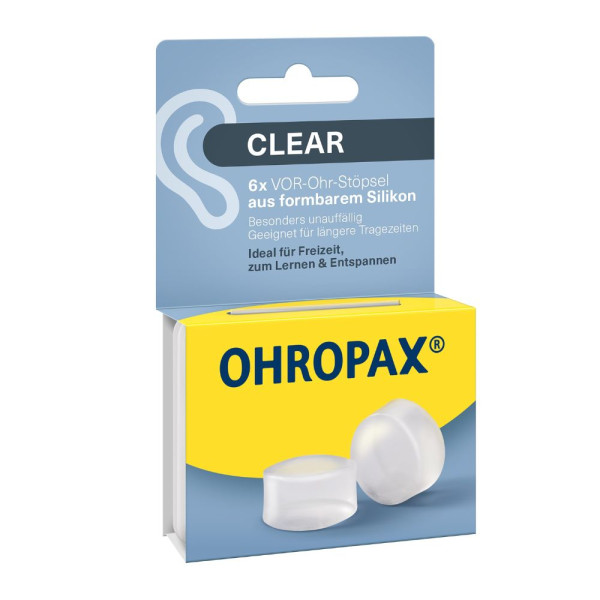 Ohropax Clear Tampoes Auriculares Silicone Moldavel (x6 unidades)