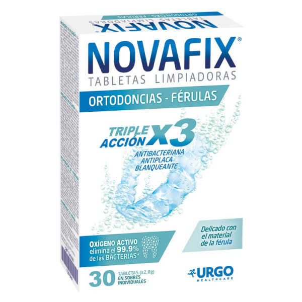 Novafix Pastilhas Limpeza Aparelho Ortodontico (x30 unidades) + Oferta Caixa