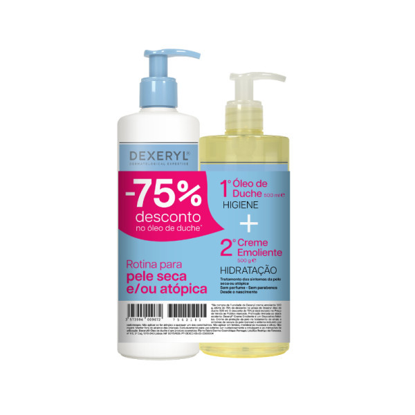 Dexeryl Creme Emoliente - 500g + Oléo Duche - 500ml (-75%) Dexeryl Creme Emoliente - 500g + Oléo Duche - 500ml (-75%)