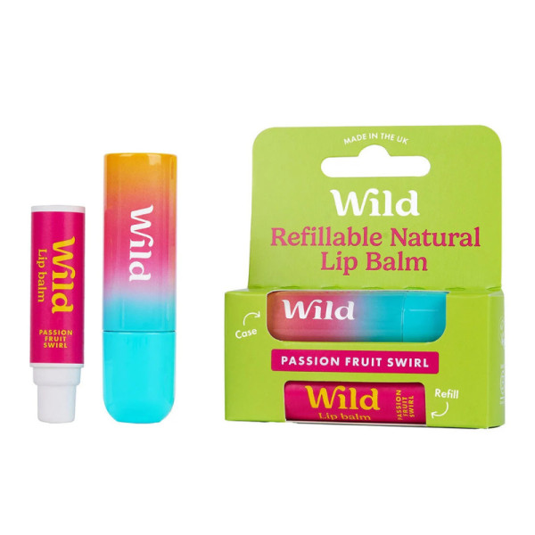 Wild Bálsamo Labial Natural Caixa+Recarga Passion Fruit