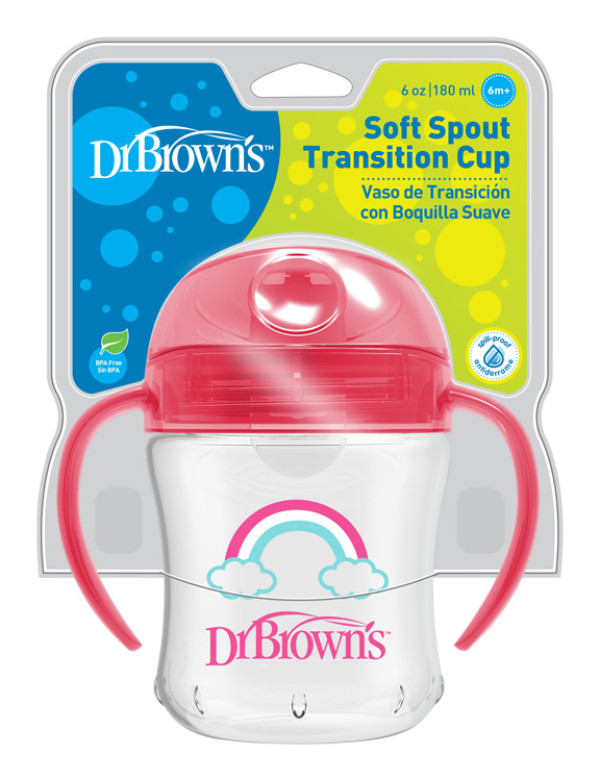 Dr Browns Copo Transicao Macio _ Rosa _ 6M+ - 180Ml Dr Browns Copo Transicao Macio _ Rosa _ 6M+ - 180Ml
