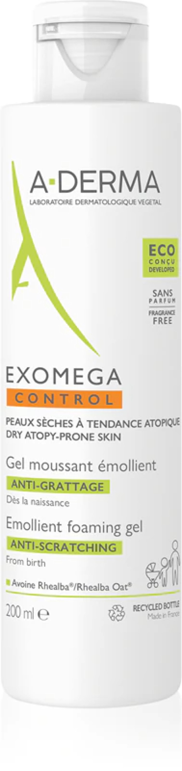 A-Derma Exomega Control Gel  Moussant Lavante -  200ml