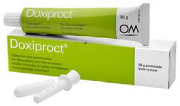 Doxiproct, 40mg/g + 20mg/g, pomada rectal