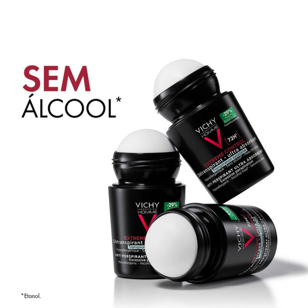 Vichy Homme Deo Rollon 72H 50ml X 2 Desconto 50% na 2ª unidade