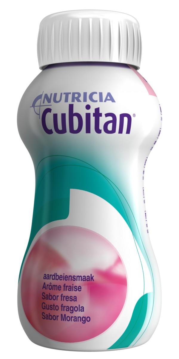 Cubitan_ Solução MORANGO - 200ml (x4 frascos)