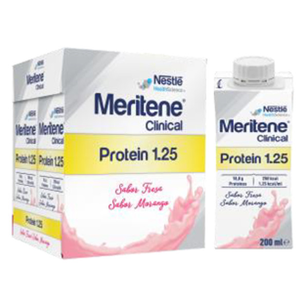 Meritene Clinical Protein 1.25 solução Morango - 200ml (x4 unidades)