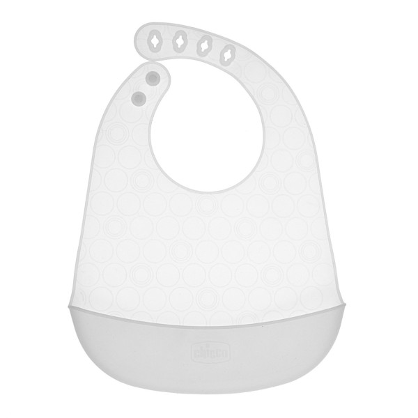 Chicco 10219360000 Babete Silicone Neutro 6M+