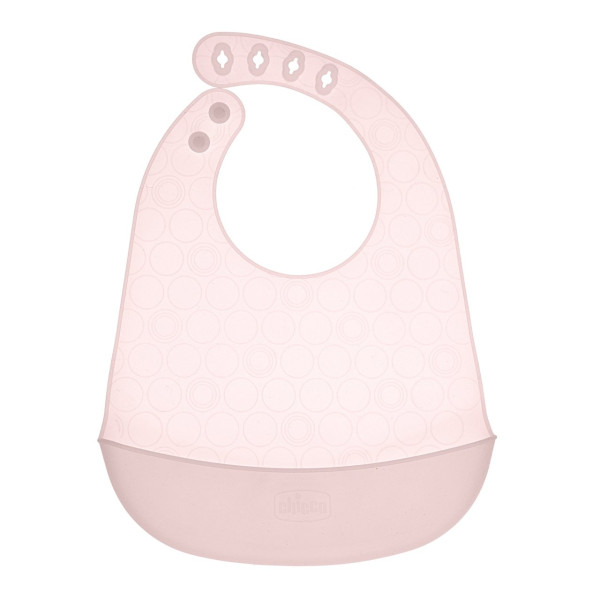 Chicco 10219160000 Babete Silicone Rosa 6M+