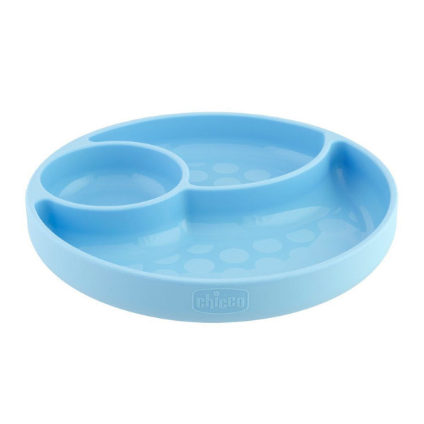 Ch.ali10216260000 Prato em Silicone com Divisórias Azul 12M+