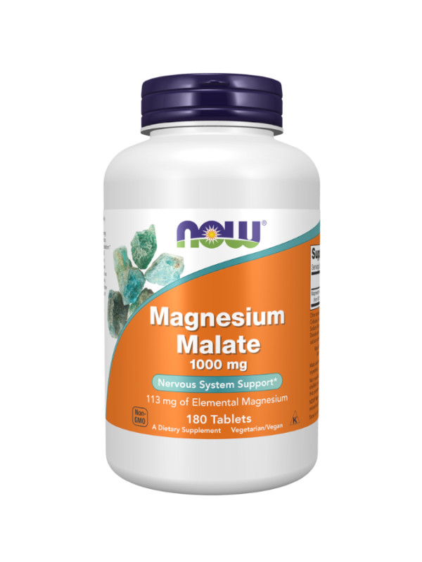 Now Magnesium Malate 1000mg 180 Comprimidos