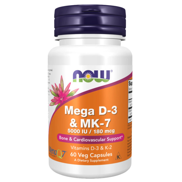 Now Mega D3 (5000UI) E Mk-7 (180Mcg) x 60 Capsulas Now Mega D3 (5000UI) E Mk-7 (180Mcg) x 60 Capsulas