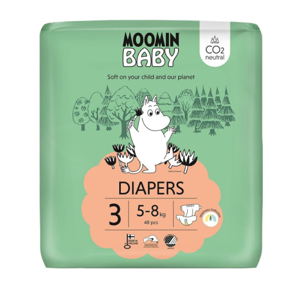 Moomin Baby Fralda _Tam. 3_ 5-8Kg (48 unidades) Moomin Baby Fralda _Tam. 3_ 5-8Kg (48 unidades)