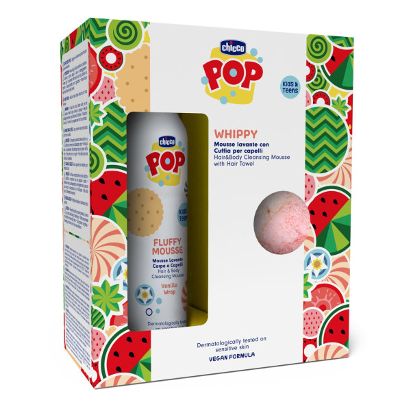 Chicco Mousse Banho Baunilha - 200ml + Toalha Cabelo