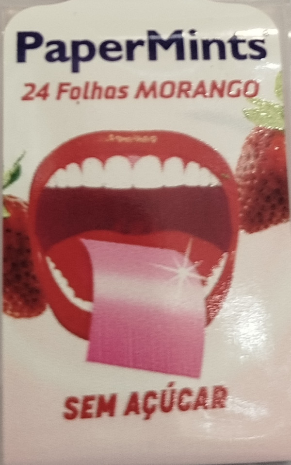 Papermints Folhas Refrescantes Halito Morango (x24 unidades)