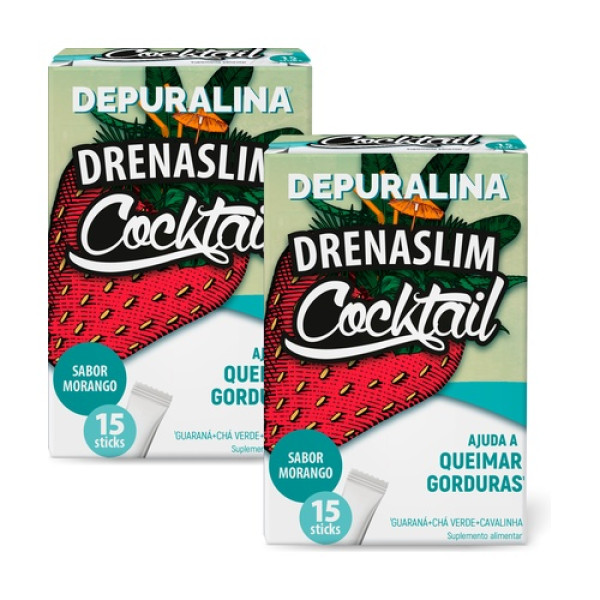 Drenaslim Cocktail Morango (2 x 15 sticks)