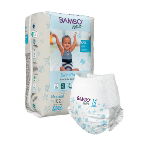 Bambo Nature Fralda Swim_Tam. M _12Kg+ (12 unidades)