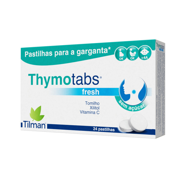 Thymotabs Fresh Pastilhas Garganta X 24 unidades Thymotabs Fresh Pastilhas Garganta X 24 unidades